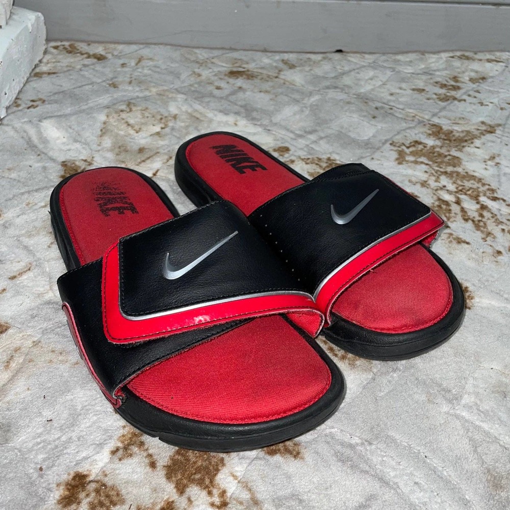 Nike comfort Slides 2 Red and black size 11